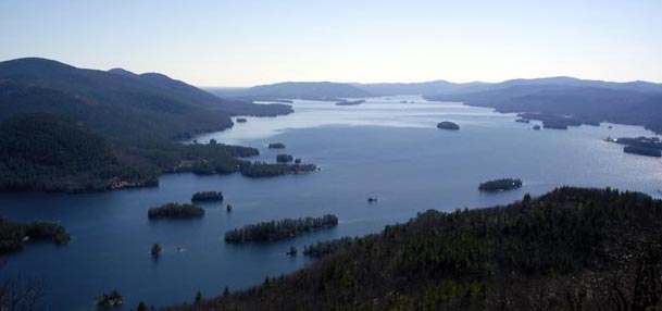 looking south across Lake George from the Tongue Mountain Range